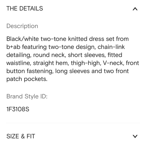 b+ab
Two-tone knitted
dress set
Size S - Picture 3 of 9